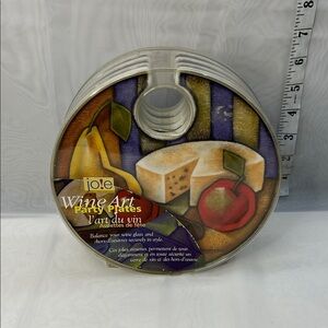 Joie Wine Art Plates with Fruit and Cheese Design